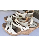 B.O.C Womens Size 6 White wedge Sandal - $64.35