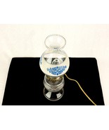 Hurricane Style Electric Finger Lamp, Conical Base, Decorative Chimney G... - $48.95