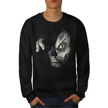 Wellcoda Zombie Skull Mens Sweatshirt, Monster Casual Pullover Jumper - £24.11 GBP+