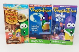 VeggieTales VHS Lot (3) Larry Boy Fib From Outer Space, Ballad Little Joe Rumor - £9.16 GBP
