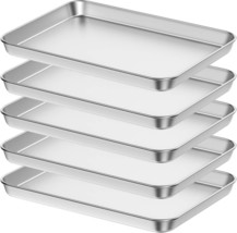 Baking Sheet Set Of 5, Bastwe 18 Inch Commercial Grade Stainless Steel B... - £42.88 GBP