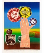 Robert Broner USA Signed Vintage 1972 Colored Lithograph PopArt Flowerin... - €148,36 EUR