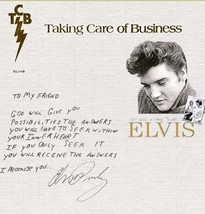 Elvis Presley Rare vintage 16X20 Canvas letter in a Custom frame. - $6,658.26 MXN