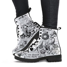 Combat Boots-Alice in Wonderland Gifts #101 Black and White Series, Gift... - £70.57 GBP