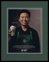 2008 Starbucks Got Milk Mustache Framed 11x14 ORIGINAL Advertisement - £27.68 GBP