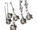  earrings floral silver flower silver tone cute long simple  20210330 113728 a  7  thumb155 crop