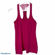 Lululemon Athletica Size 4 Tank Top Gathered Ruched Racerback Yoga Run Pink - £10.78 GBP