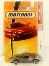 Matchbox 2008 # 18 Silver With Blue Stripe Ford GT Sports Car Mint On Card - $19.99