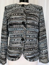 Lafayette 148 New York Navy Multi Tweed 3 Button Blazer Size 8 - £97.77 GBP