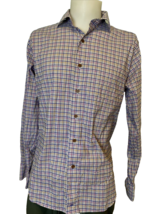David Donohue Plaid Long Sleeve Fusion Performance Button Down Shirt, Me... - $12.34