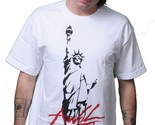 Rogue Status Awol Estatua de la Libertad Camiseta Blanca Talla:S - $12.71
