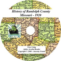 1920 History &amp; Genealogy of RANDOLPH County Missouri MO - £4.67 GBP