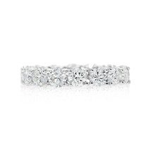 Diamond Eternity Ring Round Anniversary Band Solid 14K White Gold D/VS2 3.90 TCW - £5,395.65 GBP