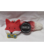 Bath &amp; Body Works LIGHT-UP FANCY FOX PB Holder silver clip-on furry tail... - £18.25 GBP