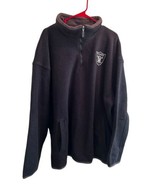 Vtg Reebok NFL Oakland Raiders Men&#39;s 1/4 Zip Jacket - Size 2X Black &amp; Gray - $812.54 MXN