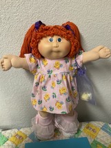 Vintage Cabbage Patch Kid Girl Red Hair Blue Eyes Head Mold #1 P Factory 1985 - £156.35 GBP