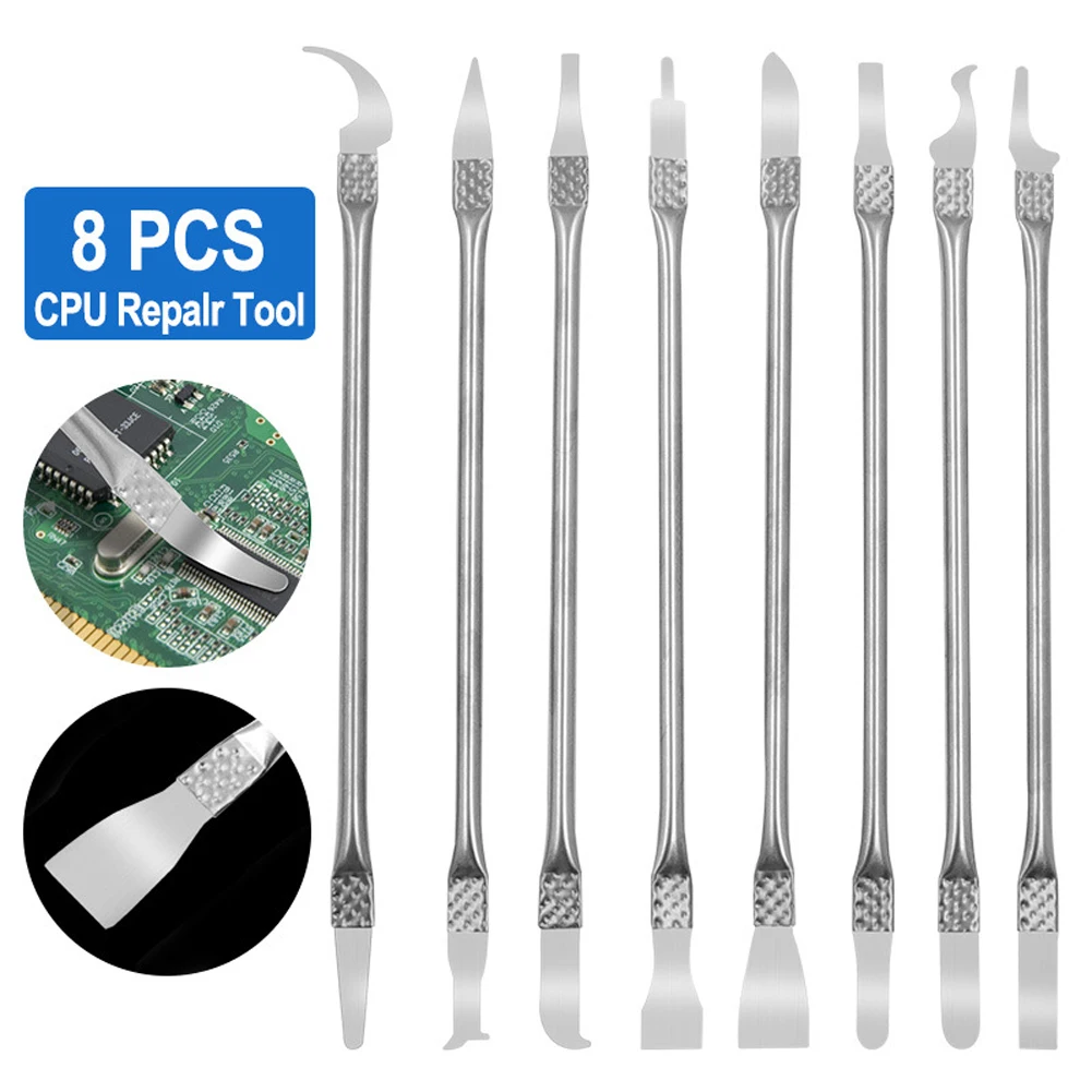 8Pcs/Set  Spuer 168 Mm Disemble CPU Chips Crowbar Phone Repair Tools For BGA Mot - £45.43 GBP