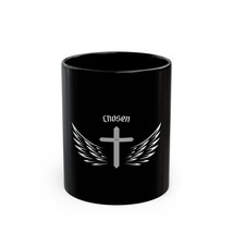 &quot;Chosen&quot; Inspirational Black Mug with Wings | Perfect Gift for Faith Mot... - $17.99+