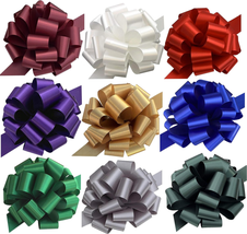 Large Assorted Gift Pull Bows - 9&quot; Wide, Set of 9, Easter, Red, Green, Blue, Whi - £17.55 GBP