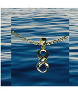 Abalone Infinity 925 Solid Sterling Silver Necklace - $34.65+