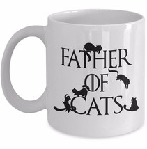 Funny Father of Cats Game of Thrones Spoof Gift Dad Husband Coffee Mug Blk or Wh - £11.67 GBP
