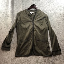 Kate And Mallory Designs Zip Up Green Jacket M Made In USA - $12.00