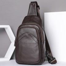 WESTAL Men&#39;s Chest Bag Genuine Leather Shoulder Messenger Bag Men Sling Bags Tra - £82.09 GBP