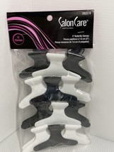 Salon Care Butterfly Clamp Black &amp; White 12 Pack new - £6.14 GBP