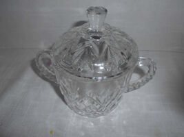 VTG Anchor Hocking Prescut Clear Glass Pineapple Motif Handled Sugar Bow... - €8,51 EUR
