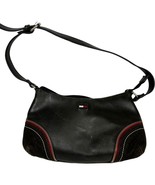 Tommy Hilfiger Black Leather with Demin Corners and Zipper Accents 10 x ... - $421.17 MXN