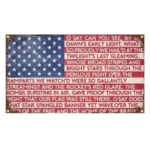 National Anthem Patriotic Sign Cloth 3&#39; X 2&#39; - $11.83