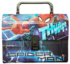 Marvel Spider-Man 7.5 x 6 x 3.5in Sturdy Cardboard Container w/ Handle &amp; Lid - £10.44 GBP