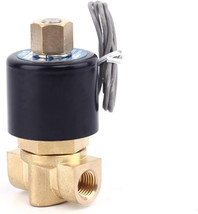 SNS DC12V 1/4&quot; NPT Brass Electric Solenoid Valve Normally Open Water, Air - £39.95 GBP