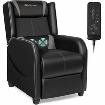 Massage Gaming Recliner Chair Single Living Room Sofa Home Theater Seat Gray - £302.14 GBP