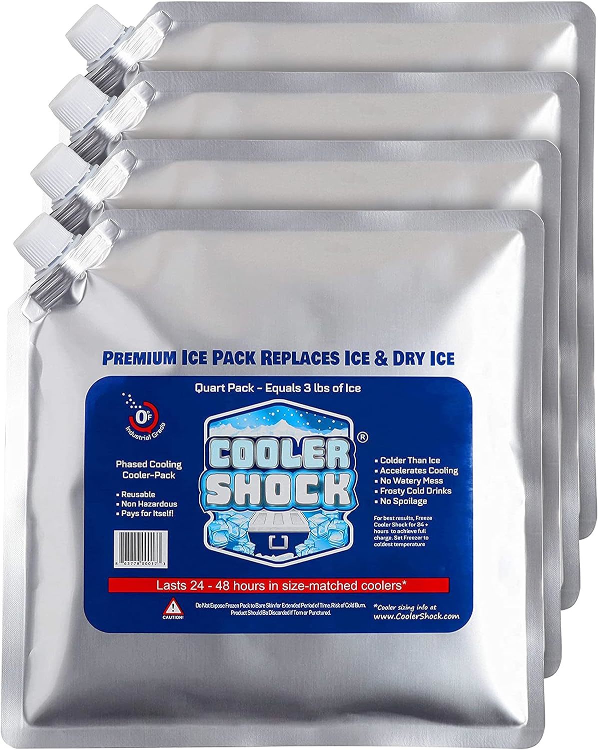 Cooler Shock Reusable Ice Packs For Cooler - Long Lasting Cold, Beach Mu... - $44.98
