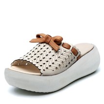 DRKANOL Retro Slippers Women 2021 Summer Shoes Women Wees Platform Slippers Genu - £64.08 GBP