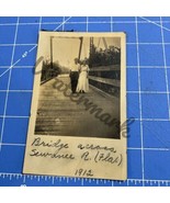 rppc postcard Bridge Across The Suwannee River Florida 1912 Couple - €10,26 EUR