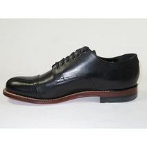 00107, Stacy adams Leather Shoes Cap Toe Oxford Lace Up Black image 5