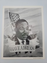 Vintage 1960&#39;s Martin Luther King Jr Lithograph Print Art MLK 8x10 Excellent!! - £14.30 GBP