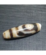 2 yeux coulissants ancienne perle d&#39;agate dzi indo tibétaine himalayenne... - $110.58