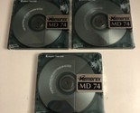 Memorex MD 74 Lot of 3 MD Minidiscs Recordable Blanks 74 min - $10.88