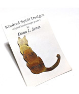 Dona L Jones Torched Copper Cat Brooch Pin Mixed Metals 2 inches Origina... - £14.04 GBP