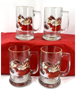 4-Coca-Cola Mug Santa Claus 15 OZ. Crystal Mug Vintage Drinkware In Orig... - £55.23 GBP
