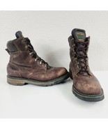 Mens John Deere 50930 Brown Leather Work Boots Size 11 M MADE IN USA - £51.47 GBP