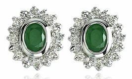 0.56ct Diamond 14k White Gold Onyx Halloween Engagement Earrings - £824.83 GBP