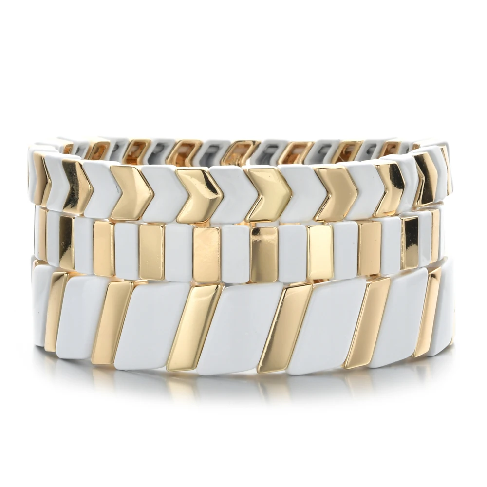 NEW Design DIY Beads Enamel Tile Bracelet Pulseras Mujer Moda Bracelets Jewelry  - £32.30 GBP