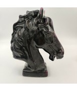 Vintage Large 9 Inch Tall Black Horse Head Bust Chess Knight Candle - $22.57