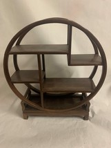 Chinese Wood Display Shelves, Circle Unit, Rose Wood, Curious Display Stand - £63.30 GBP