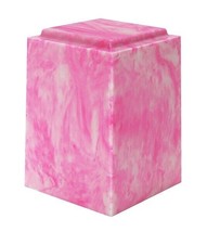Large/Adult 220 Cubic Inch Windsor Carnation Pink Cultured Marble Cremation Urn - £187.00 GBP