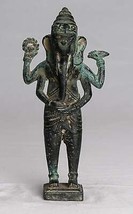 Antik Khmer Stil Stehend Bronze Angkor Wat Ganesha Statue - 23cm/22.9cm - £225.72 GBP